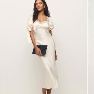 Reformation Petite Stella Silk Dress